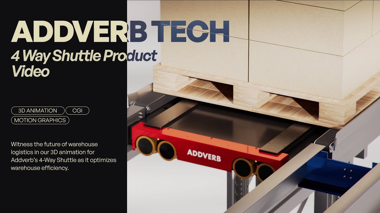 Addverb - 4 Way Pallet Shuttle | VFX by Kartik Dutta