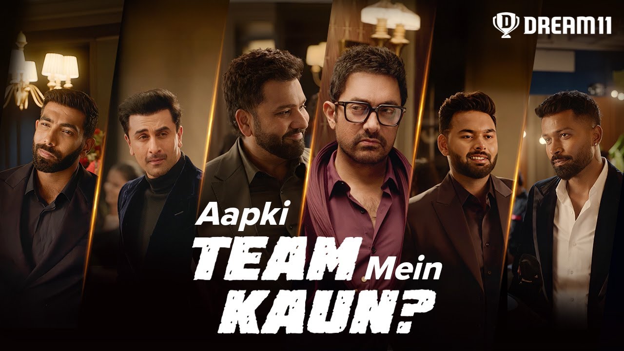 Dream11 - Aapki Team Mein Kaun Ft. Rohit Sharma, Rishab Pant, Ranbir Kapoor, Aamir Khan | Gaffer by Atish 