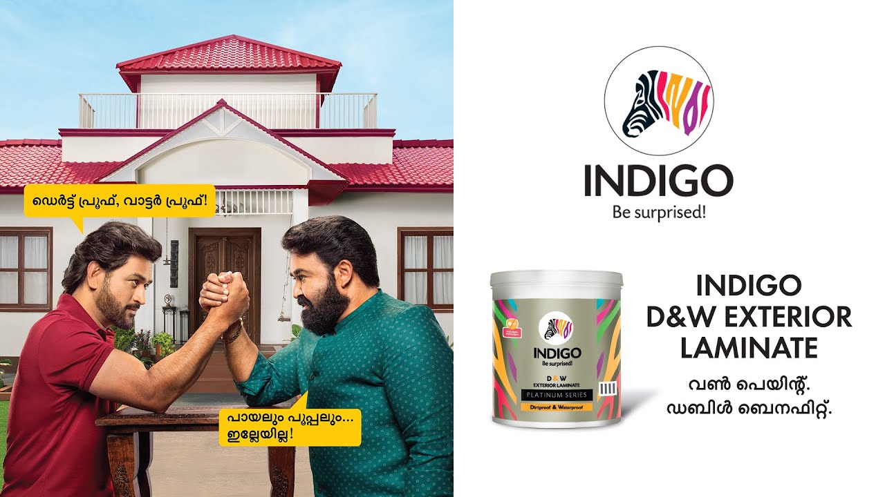 Indigo Paints - Exterior Laminate Ft. MS Dhoni and Mohanlal Viswanathan | Makeup Artist by Resham Mordani