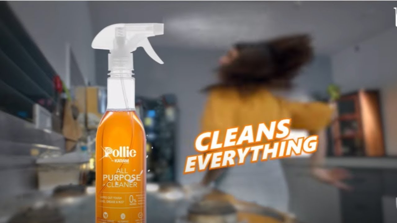 Pollie All Purpose Cleaner - Pollie Cleans Everything Spray Wipe Clean Ad 02 | HMU Assistant by Panna Solanki